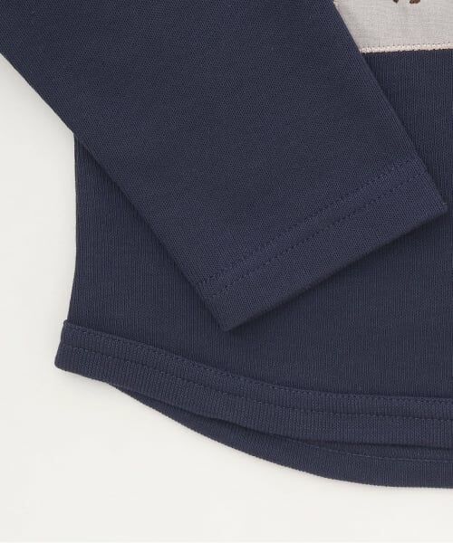 petit main / プティマイン Tシャツ | 【予約商品】パッチワーク長袖Tシャツ | 詳細4