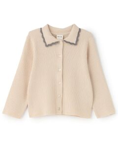 petit main / プティマイン カーディガン・ボレロ | 【予約商品】【リンク】衿ニットカーディガン