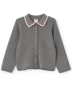 petit main / プティマイン カーディガン・ボレロ | 【予約商品】【リンク】衿ニットカーディガン