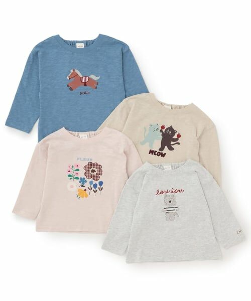 petit main / プティマイン Tシャツ | 【予約商品】へんてこなかま長袖Tシャツ | 詳細7