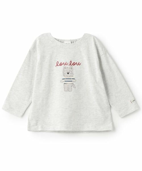 petit main / プティマイン Tシャツ | 【予約商品】へんてこなかま長袖Tシャツ(シロ杢)