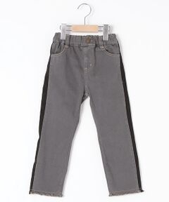 バイカラーラインデニムPT