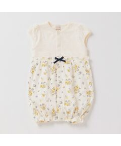 【抗菌防臭】肌着つき花柄切り替え2WAYオール