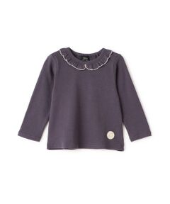 【ｵｰｶﾞﾆｯｸ】ﾌﾘﾙ衿長袖Tｼｬﾂ