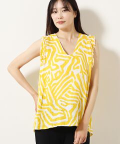 Syona Printed Linen Blouse