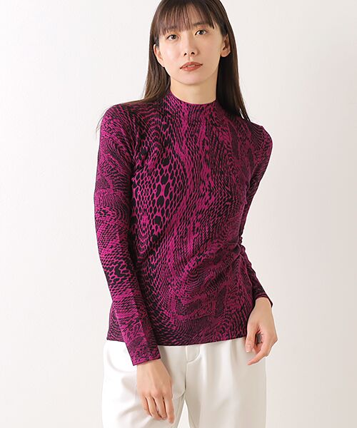 Phase Eight / フェイズエイト ニット・セーター | Livetta Snake Pprint Knit(パープル)