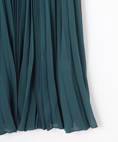Phase Eight / フェイズエイト ロング・マキシ丈ワンピース | Kindra Teal Chiffon Pleated Midi Dress | 詳細4