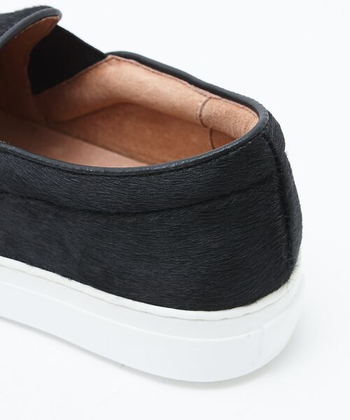 Mohi モヒ 黒のハラコ風スリッポン サイズ37