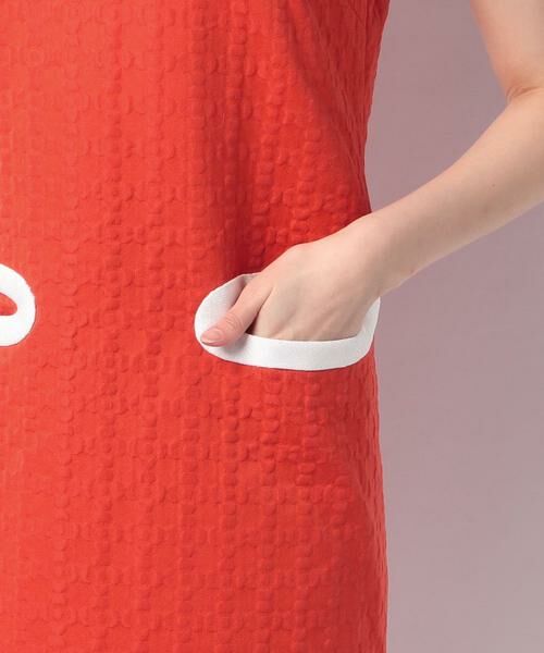 セール フラワーチェックジャカード チュニックワンピース ミニ丈 ひざ丈ワンピース Pierre Cardin ピエール カルダン ファッション通販 タカシマヤファッションスクエア