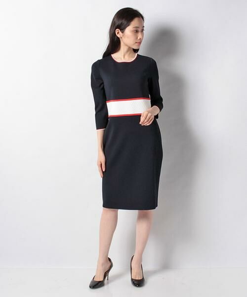 セール ミラノリブ 配色ニットワンピース ミニ丈 ひざ丈ワンピース Pierre Cardin ピエール カルダン ファッション通販 タカシマヤファッションスクエア