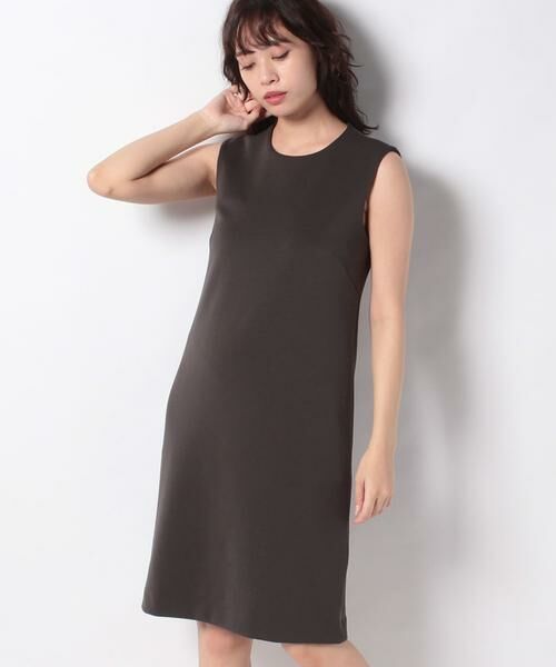 返品送料無料 ピエールカルダン ワンピース ノースリーブ ひざ丈ワンピース