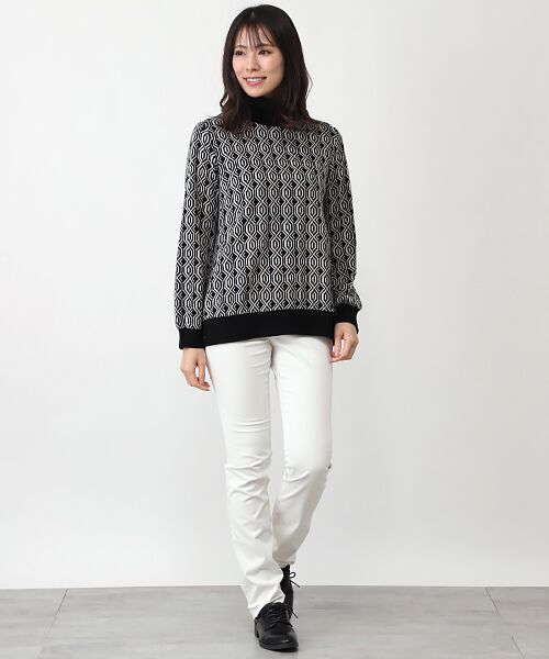 pierre cardin signe (大きいサイズ) / ピエール・カルダン シーニュ (オオキイサイズ) カットソー | クロスジャカードカットソー | 詳細7