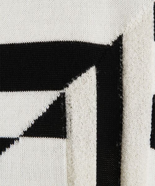 pierre cardin signe (大きいサイズ) / ピエール・カルダン シーニュ (オオキイサイズ) ニット・セーター | ストライプフラワーインターシャPO | 詳細2