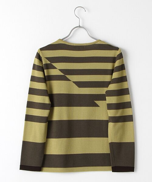 pierre cardin signe (大きいサイズ) / ピエール・カルダン シーニュ (オオキイサイズ) ニット・セーター | ストライプフラワーインターシャPO | 詳細3