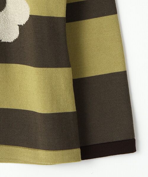 pierre cardin signe (大きいサイズ) / ピエール・カルダン シーニュ (オオキイサイズ) ニット・セーター | ストライプフラワーインターシャPO | 詳細5