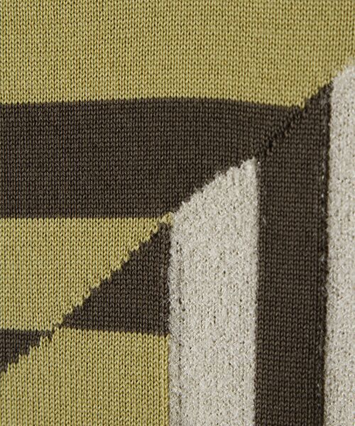 pierre cardin signe (大きいサイズ) / ピエール・カルダン シーニュ (オオキイサイズ) ニット・セーター | ストライプフラワーインターシャPO | 詳細6