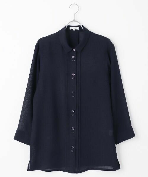 pierre cardin signe (大きいサイズ) / ピエール・カルダン シーニュ (オオキイサイズ) シャツ・ブラウス | アイアスナチュラルワッシャーBL | 詳細3