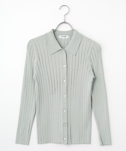 pierre cardin signe / ピエール・カルダン シーニュ カーディガン・ボレロ | リブニットカーディガン（ライトグレー）