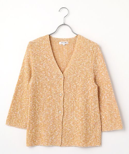 pierre cardin signe / ピエール・カルダン シーニュ カーディガン・ボレロ | ミックス調カーディガン（オレンジ）