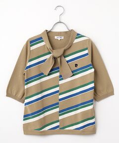 pierre cardin signe / ピエール・カルダン シーニュ ニット・セーター | バイアスボーダープルオーバー