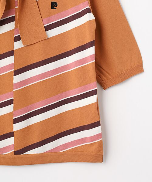 pierre cardin signe / ピエール・カルダン シーニュ ニット・セーター | バイアスボーダープルオーバー | 詳細4
