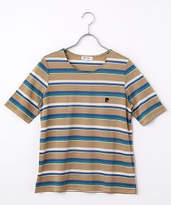 pierre cardin signe / ピエール・カルダン シーニュ カットソー | ボーダー刺繍カットソー