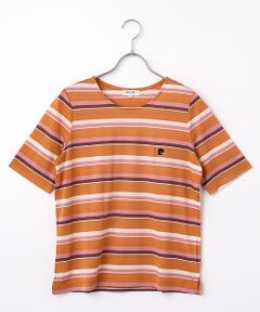 pierre cardin signe / ピエール・カルダン シーニュ カットソー | ボーダー刺繍カットソー