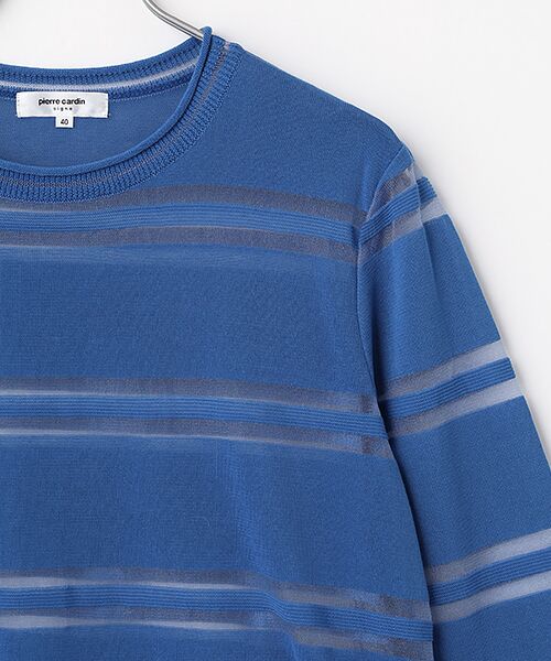 pierre cardin signe / ピエール・カルダン シーニュ ニット・セーター | 透かしボーダープルオーバー | 詳細4