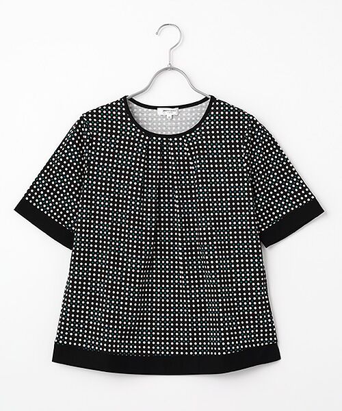 pierre cardin signe / ピエール・カルダン シーニュ カットソー | シャドードットカットソー（ブラック）