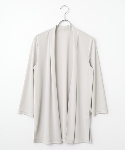 pierre cardin signe / ピエール・カルダン シーニュ カーディガン・ボレロ | 強撚スムーストッパーカーディガン（グレージュ）