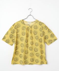 pierre cardin signe / ピエール・カルダン シーニュ カットソー | ボーダー天竺花柄カットソー