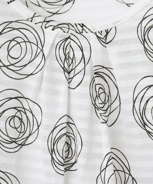 pierre cardin signe / ピエール・カルダン シーニュ カットソー | ボーダー天竺花柄カットソー | 詳細1