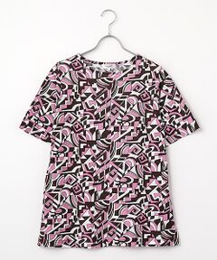 pierre cardin signe / ピエール・カルダン シーニュ カットソー | SZ強撚天竺幾何柄カットソー