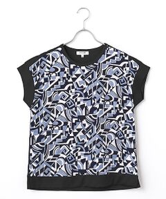 pierre cardin signe / ピエール・カルダン シーニュ カットソー | SZ強撚天竺幾何柄カットソー