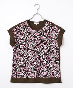 pierre cardin signe / ピエール・カルダン シーニュ カットソー | SZ強撚天竺幾何柄カットソー