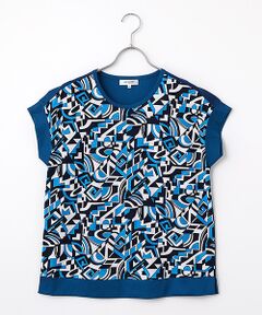 pierre cardin signe / ピエール・カルダン シーニュ カットソー | SZ強撚天竺幾何柄カットソー