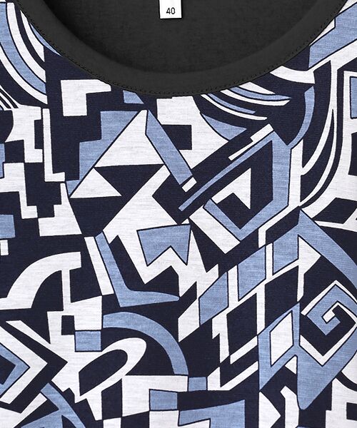 pierre cardin signe / ピエール・カルダン シーニュ カットソー | SZ強撚天竺幾何柄カットソー | 詳細1