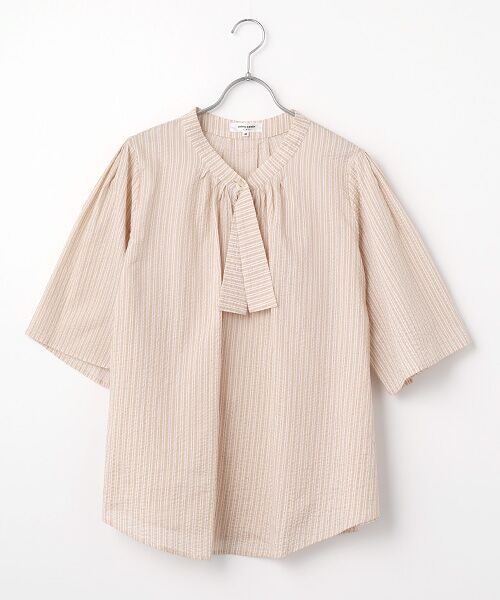 pierre cardin signe / ピエール・カルダン シーニュ シャツ・ブラウス | ミラクルウェーブブラウス（ベージュ）