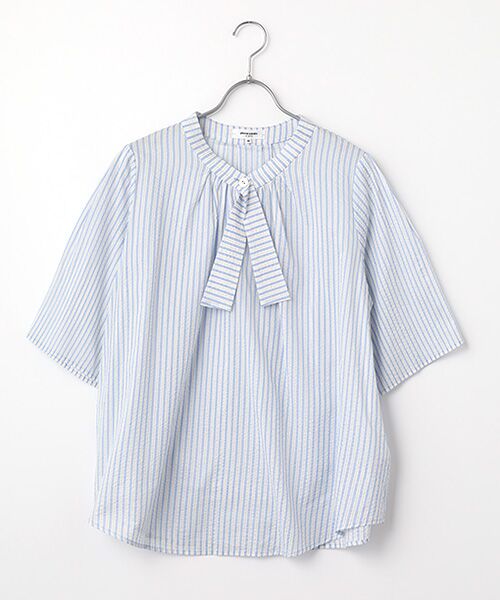 pierre cardin signe / ピエール・カルダン シーニュ シャツ・ブラウス | ミラクルウェーブブラウス（ブルー）