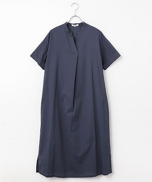 pierre cardin signe / ピエール・カルダン シーニュ ロング・マキシ丈ワンピース | ローンソフトワッシャーワンピース（ダークグレー）