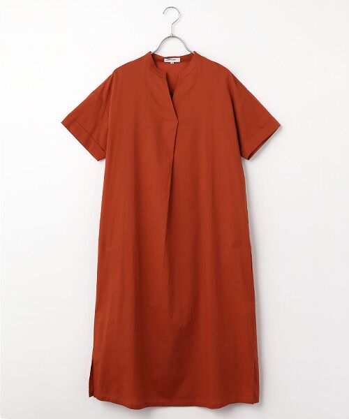 pierre cardin signe / ピエール・カルダン シーニュ ロング・マキシ丈ワンピース | ローンソフトワッシャーワンピース（オレンジ）