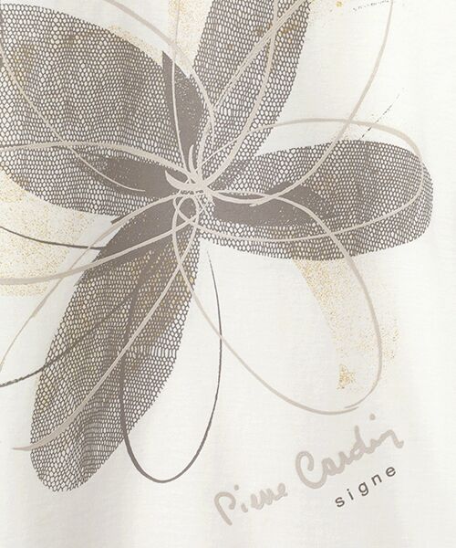 pierre cardin signe / ピエール・カルダン シーニュ カットソー | 強撚天竺花柄カットソー | 詳細1