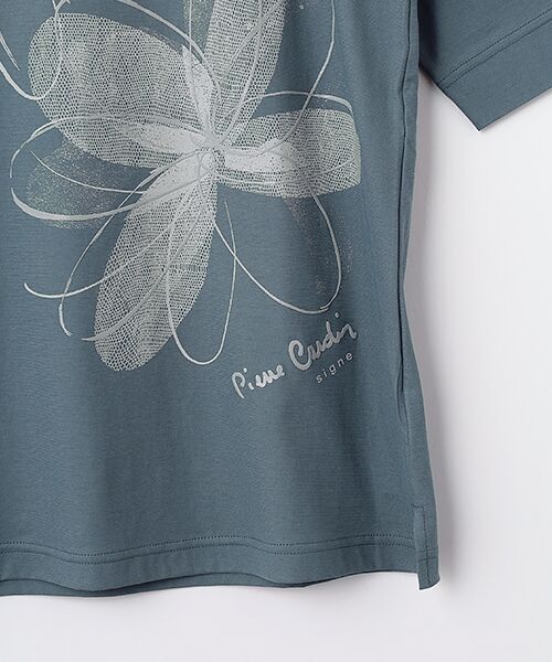 pierre cardin signe / ピエール・カルダン シーニュ カットソー | 強撚天竺花柄カットソー | 詳細5