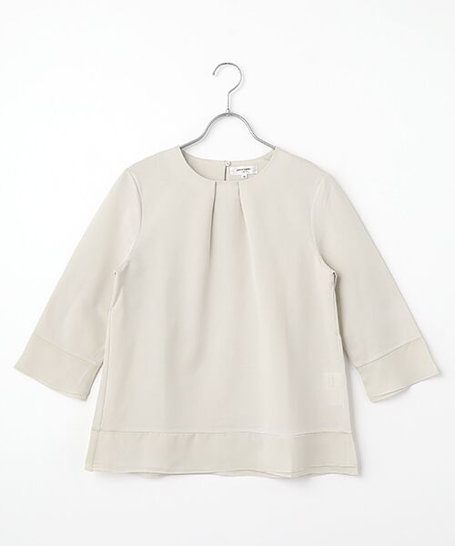 pierre cardin signe / ピエール・カルダン シーニュ カットソー | ジャージーシフォンカットソー（グレージュ）