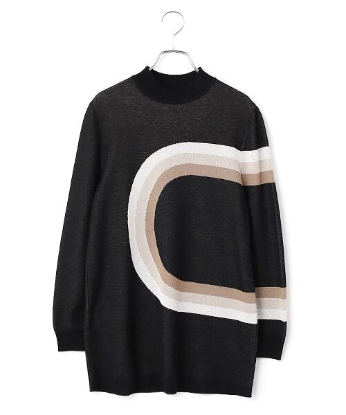 pierre cardin signe / ピエール・カルダン シーニュ ニット・セーター | Gradation borderプルオーバー（ブラック）