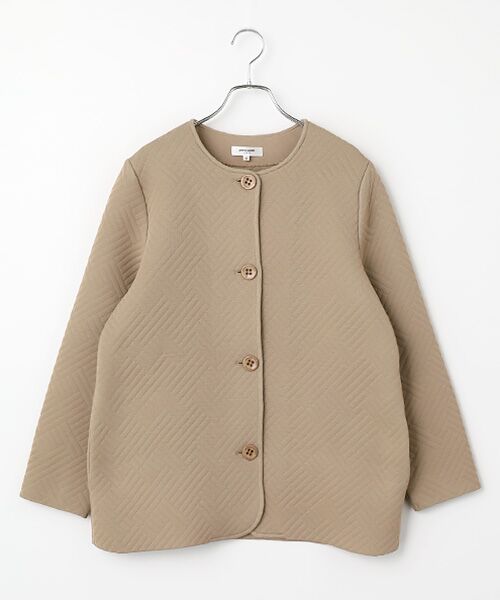 pierre cardin signe / ピエール・カルダン シーニュ ノーカラージャケット | インレイジャケット（カフェ）