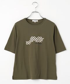 pierre cardin signe / ピエール・カルダン シーニュ Tシャツ | 強撚フライス幾何柄カットソー