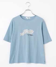 pierre cardin signe / ピエール・カルダン シーニュ Tシャツ | 強撚フライス幾何柄カットソー