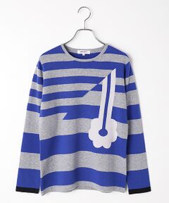 pierre cardin signe / ピエール・カルダン シーニュ カットソー | カシミヤストライプインターシャ