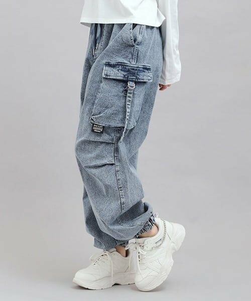 PINK-latte / ピンク ラテ その他パンツ | デニムカーゴパンツ（ブルー）